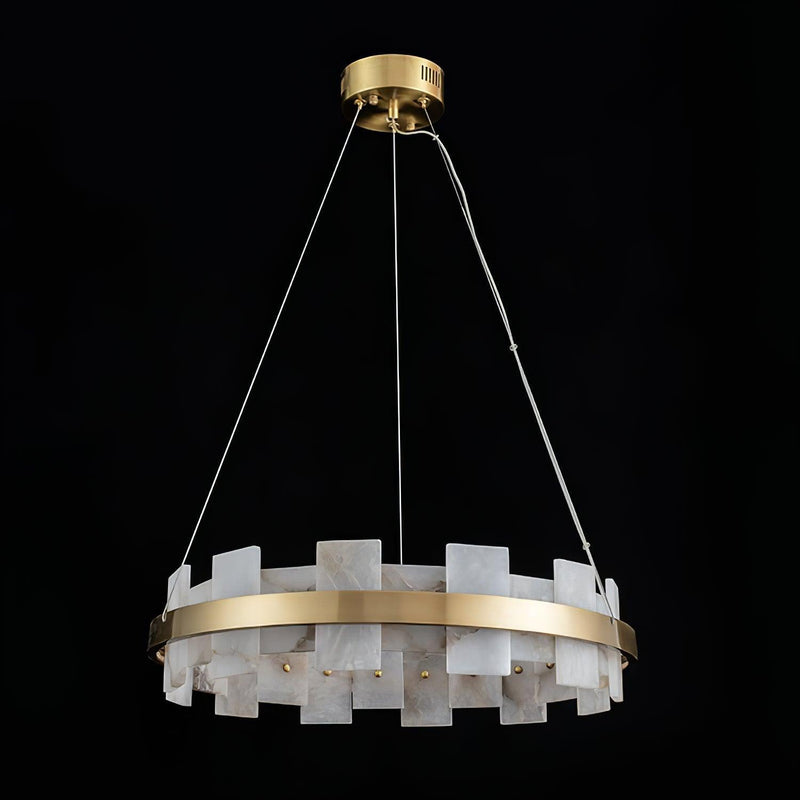 Alabaster Halo Chandelier-DWHOME