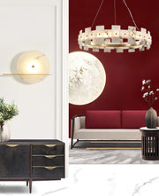 Alabaster Halo Chandelier-DWHOME