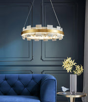 Alabaster Halo Chandelier-DWHOME