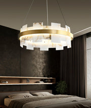 Alabaster Halo Chandelier-DWHOME