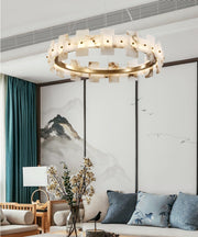 Alabaster Halo Chandelier-DWHOME
