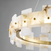 Alabaster Halo Chandelier-DWHOME