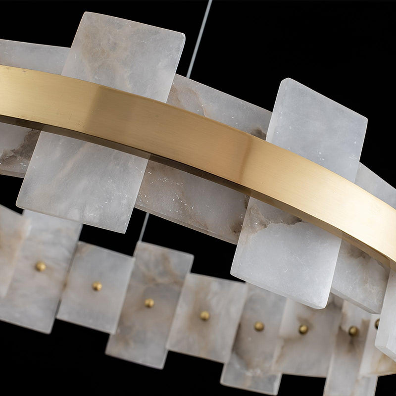 Alabaster Halo Chandelier-DWHOME