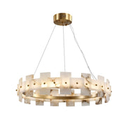 Alabaster Halo Chandelier-DWHOME