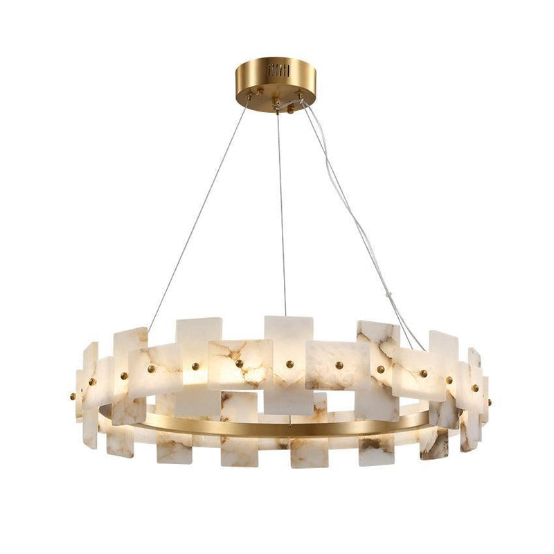 Alabaster Halo Chandelier-DWHOME