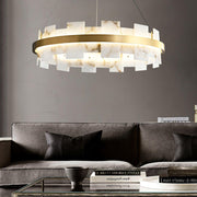 Alabaster Halo Chandelier-DWHOME