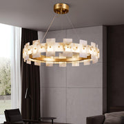Alabaster Halo Chandelier-DWHOME