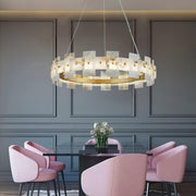 Alabaster Halo Chandelier-DWHOME