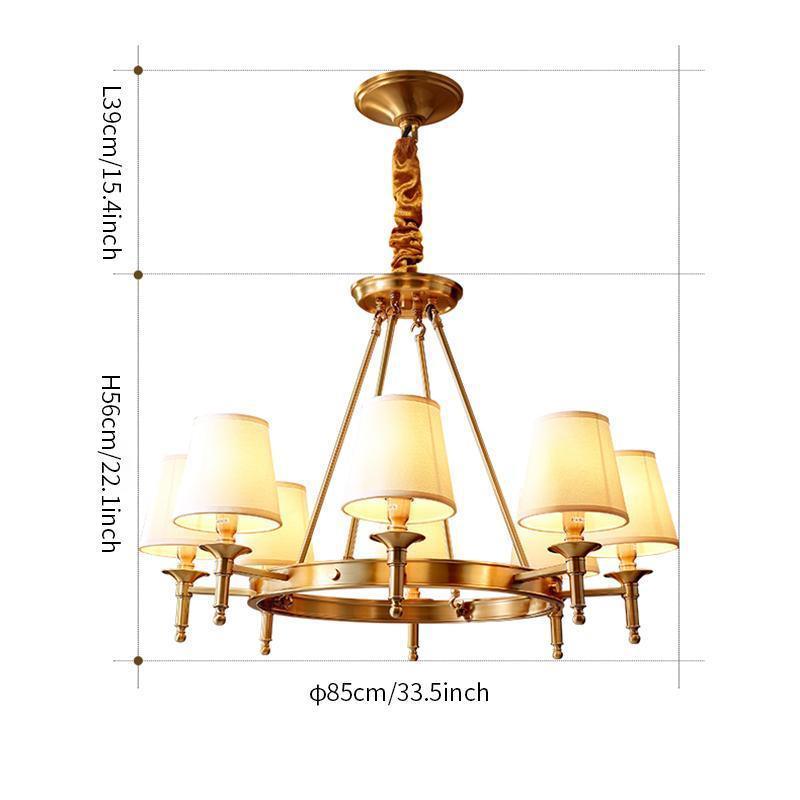 Antique Brass Chandelier-DWHOME