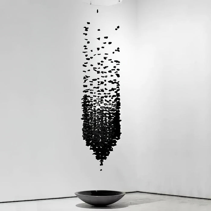 Charcoal Cascade Pixel Chandelier - DWHOME