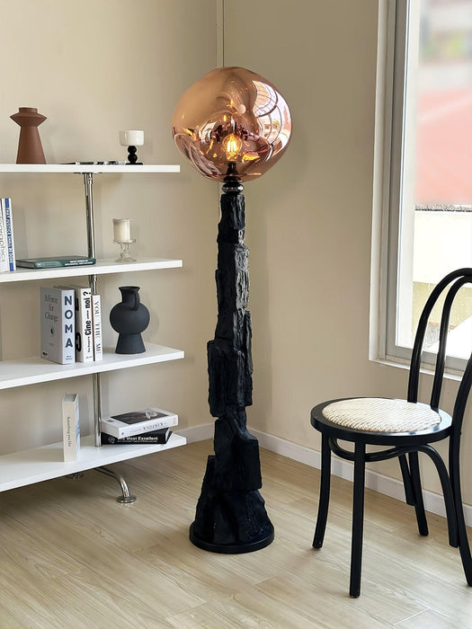 Charcoal Lava Floor Lamp.