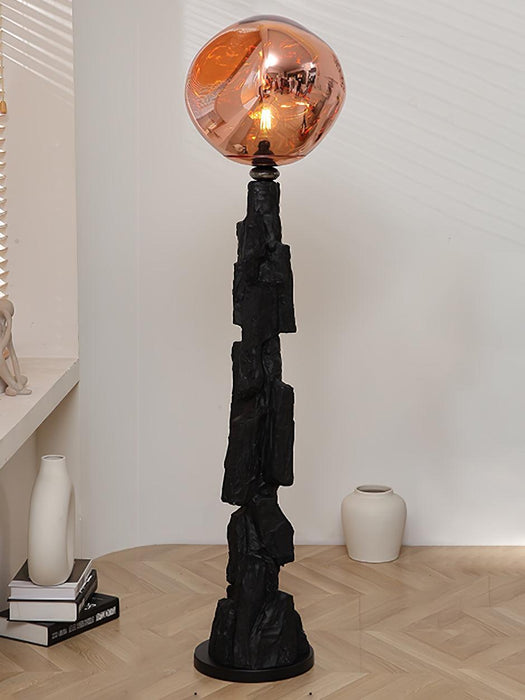 Charcoal Lava Floor Lamp.