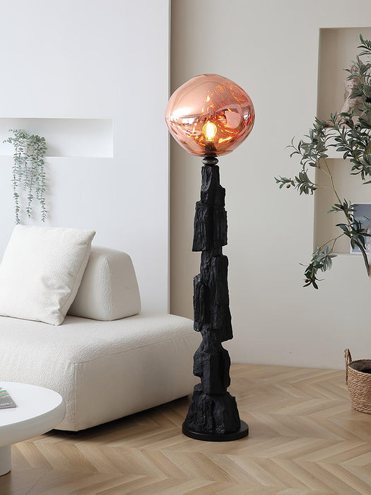 Charcoal Lava Floor Lamp.