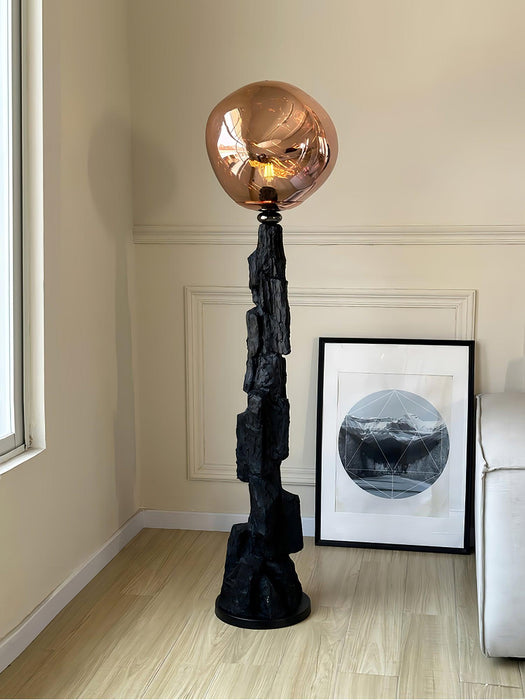 Charcoal Lava Floor Lamp.