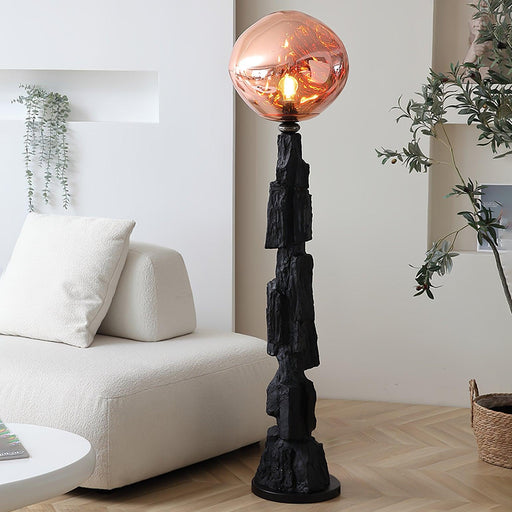 Charcoal Lava Floor Lamp.