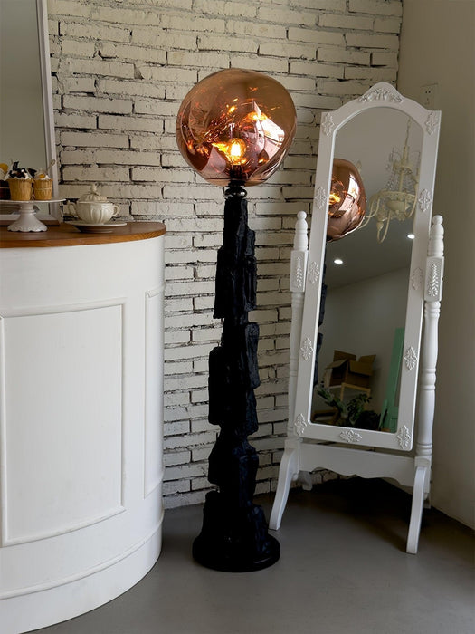 Charcoal Lava Floor Lamp.