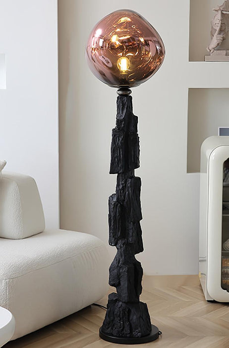 Charcoal Lava Floor Lamp.