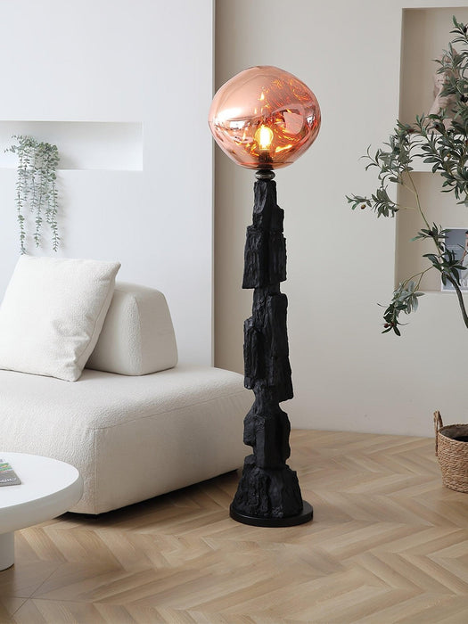 Charcoal Lava Floor Lamp.