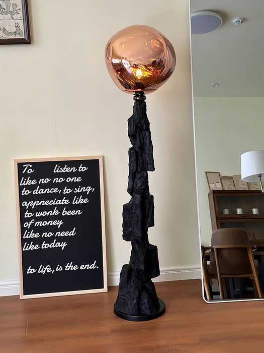 Charcoal Lava Floor Lamp.