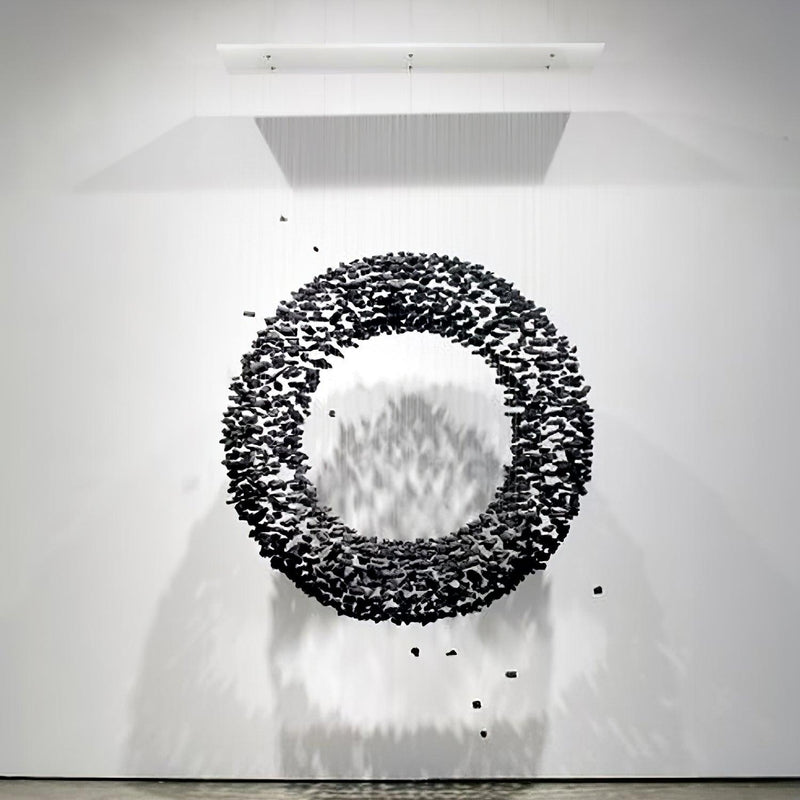 Charcoal Cascade Pixel Chandelier-DWHOME