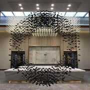 Charcoal Cascade Pixel Chandelier-DWHOME