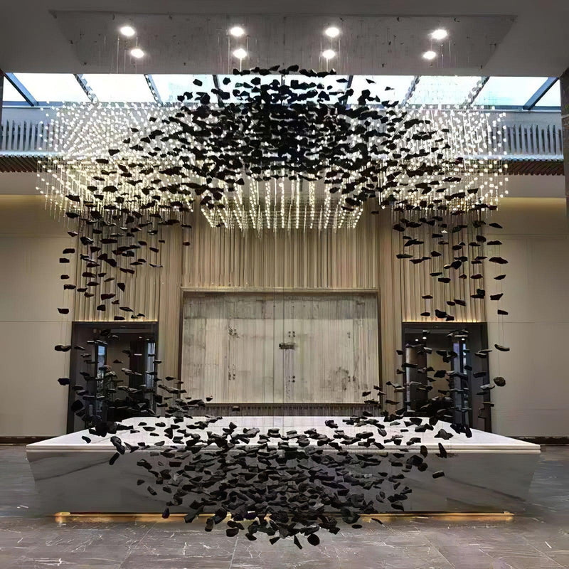 Charcoal Shape Hourglass Chandelier-DWHOME