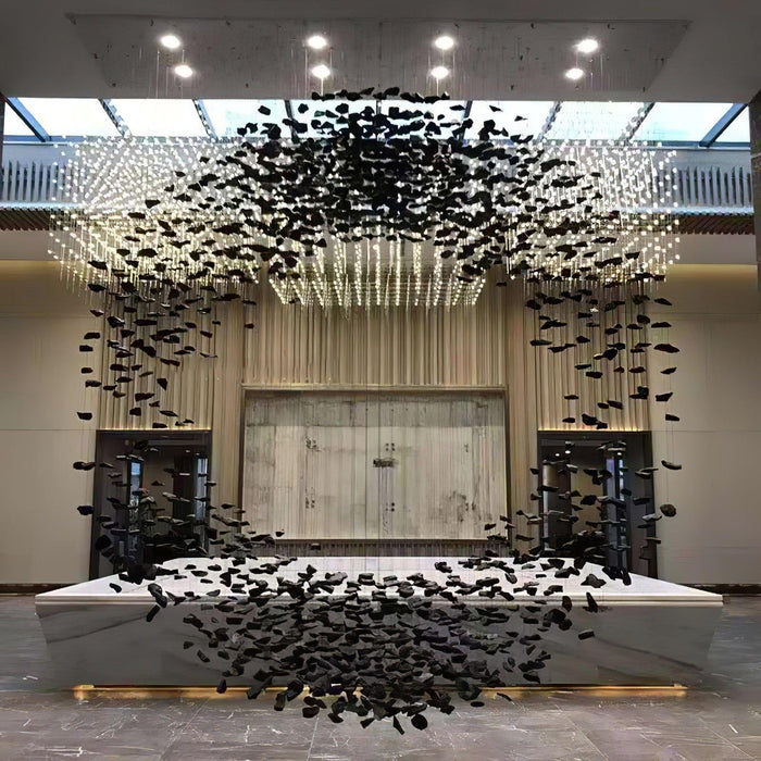 Charcoal Cascade Pixel Chandelier - DWHOME