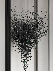 Charcoal Cascade Pixel Chandelier-DWHOME