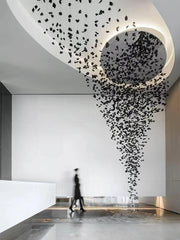 Charcoal Cascade Pixel Chandelier-DWHOME