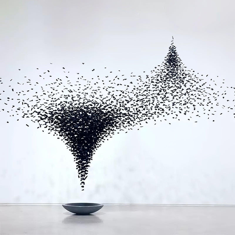 Charcoal Cascade Pixel Chandelier-DWHOME