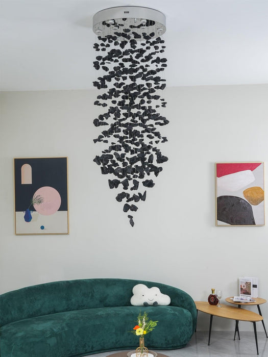 Charcoal Chandeliers.