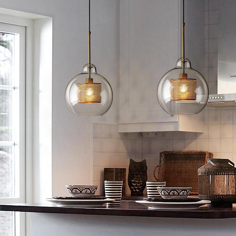 "Plafonnier suspendu en verre Chiswick - DWHOME"