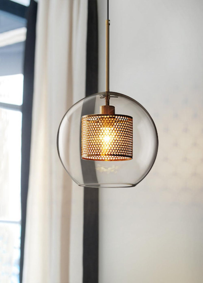 "Plafonnier suspendu en verre Chiswick - DWHOME"