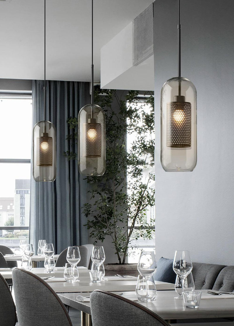 "Plafonnier suspendu en verre Chiswick - DWHOME"