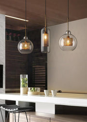 "Plafonnier suspendu en verre Chiswick - DWHOME"