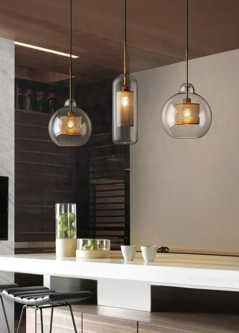 "Plafonnier suspendu en verre Chiswick - DWHOME"