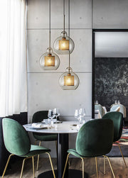 "Plafonnier suspendu en verre Chiswick - DWHOME"