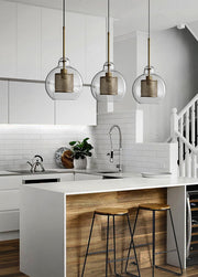 "Plafonnier suspendu en verre Chiswick - DWHOME"