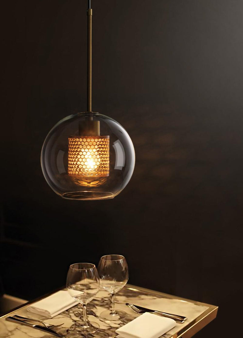 "Plafonnier suspendu en verre Chiswick - DWHOME"