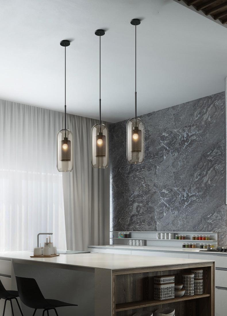 "Plafonnier suspendu en verre Chiswick - DWHOME"