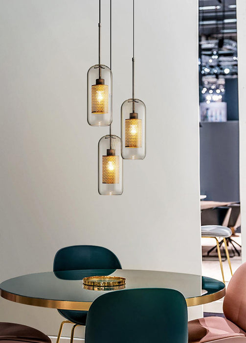 Combined Chiswick Glass Pendant Light.