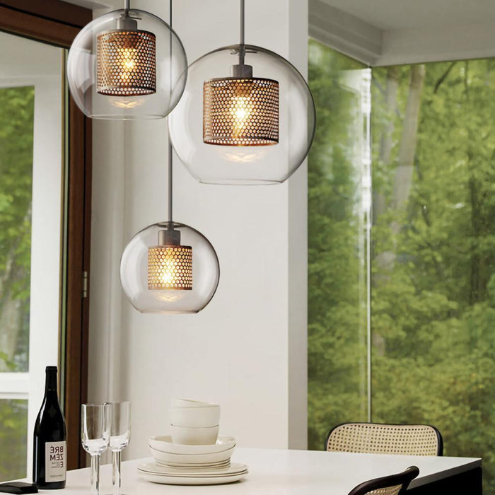 Combined Chiswick Glass Pendant Light-DWHOME