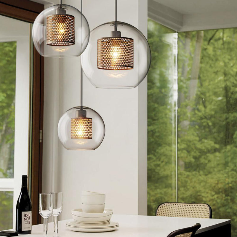 "Plafonnier suspendu en verre Chiswick - DWHOME"