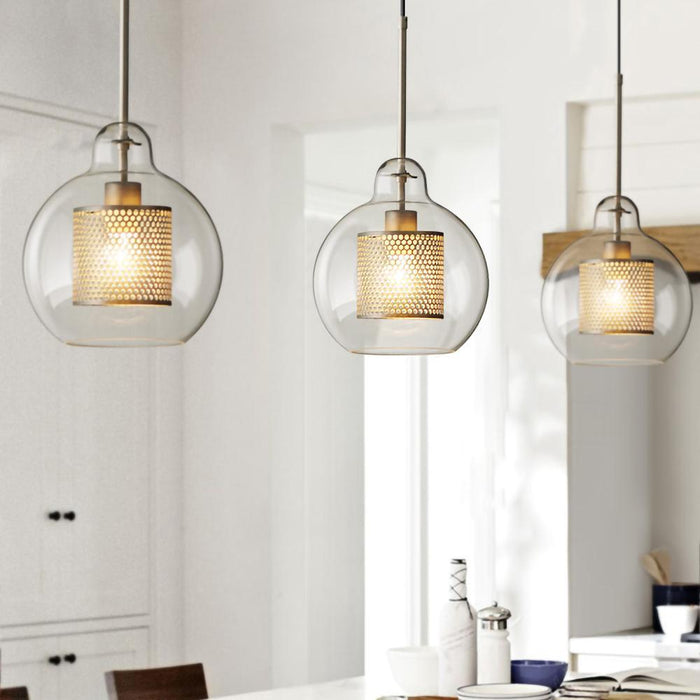 Combined Chiswick Glass Pendant Light.