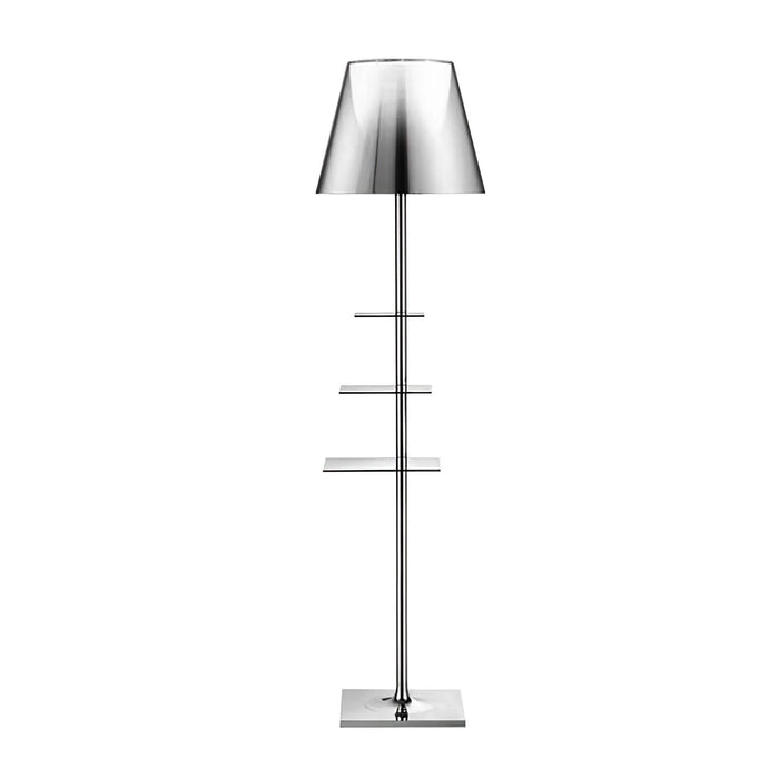 Chrome Prism Side Table Floor Lamp-DWHOME