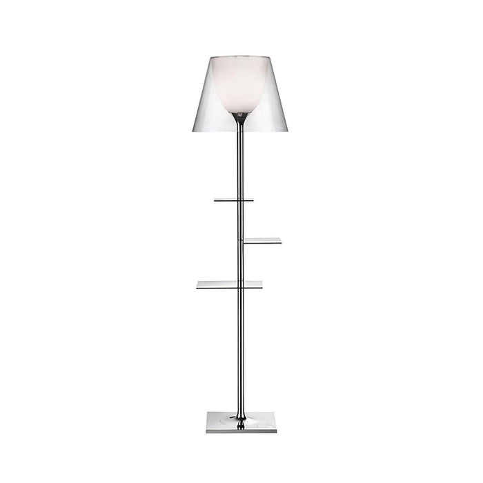 Chrome Prism Side Table Floor Lamp-DWHOME