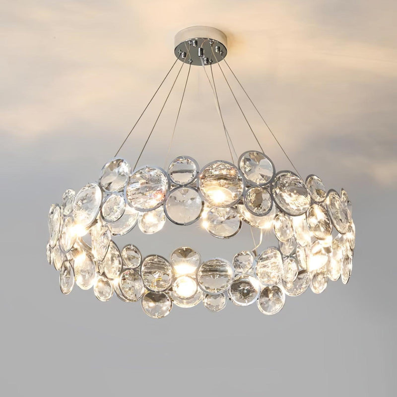 Chrome Round Crystal Chandelier-DWHOME