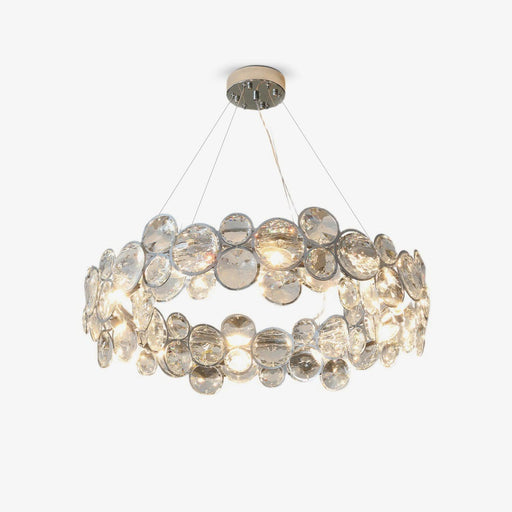 Chrome Round Crystal Chandelier.