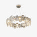 Chrome Round Crystal Chandelier.