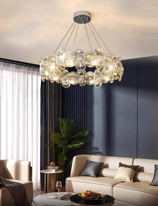 Chrome Round Crystal Chandelier - Vakkerlight